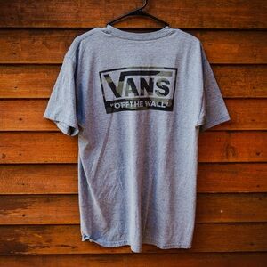 Grey Vans Camo logo t-shirt, size large